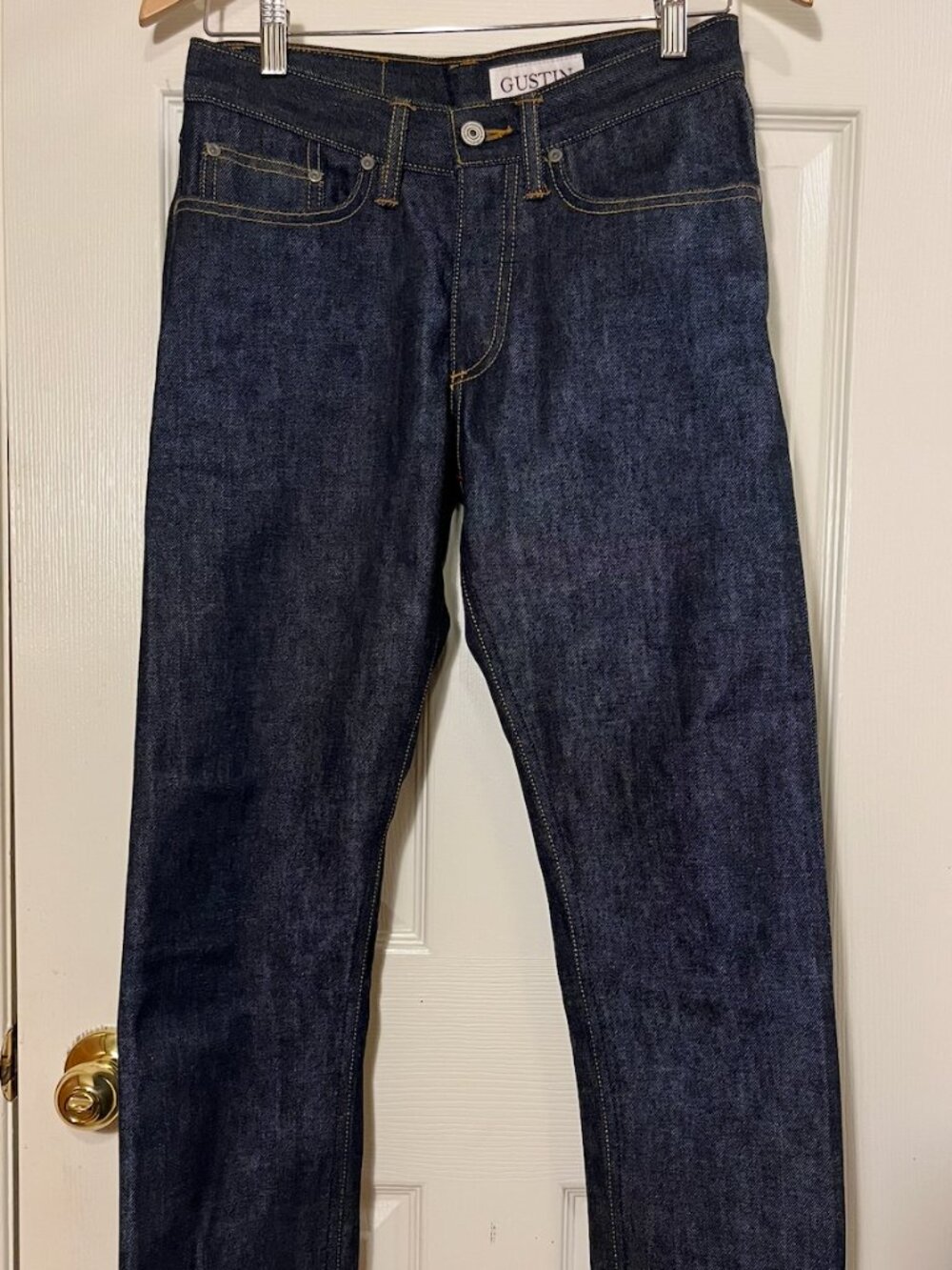 Gustin, American Raw Selvedge Denim Jeans: #259 American Fourteener